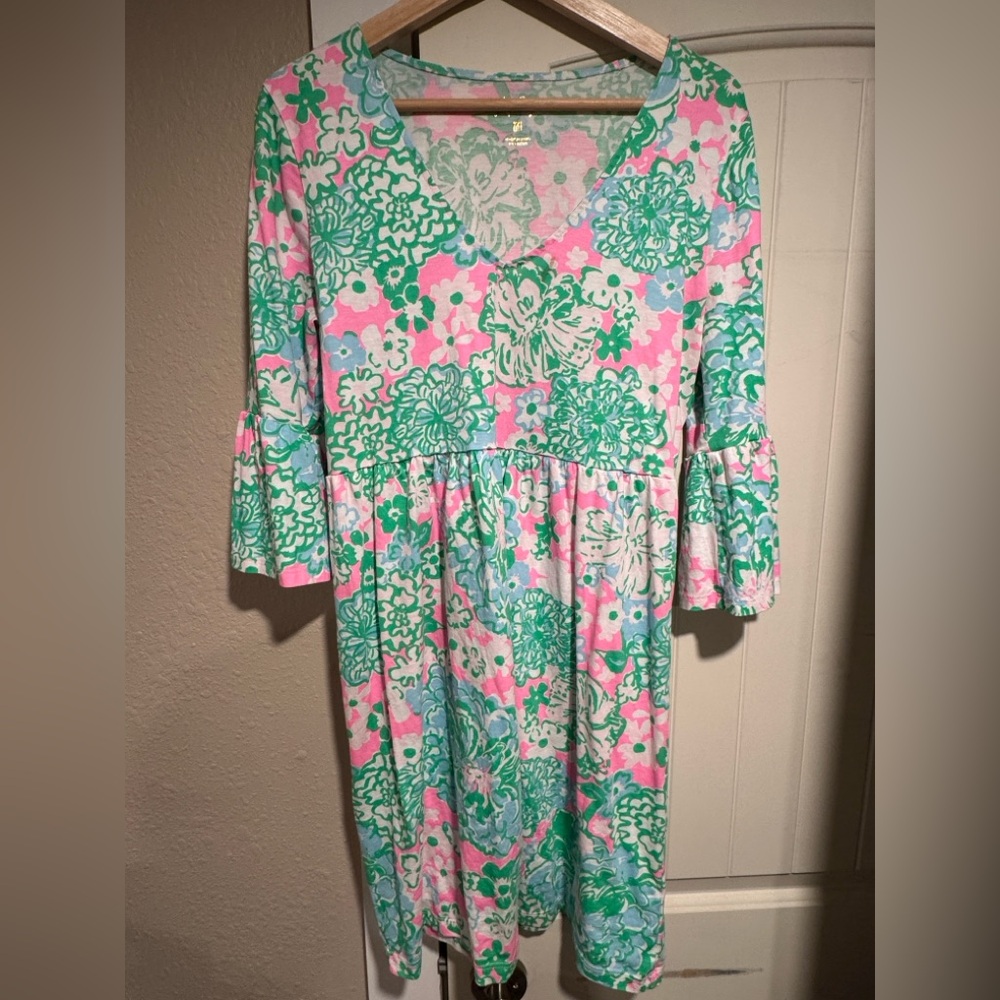 LILLY PULITZER Jannie V Neck Three Quarter Sleeve
Dress